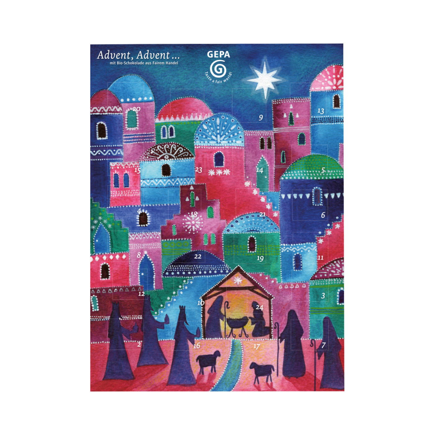 Adventskalender mit Bio-Schokolade