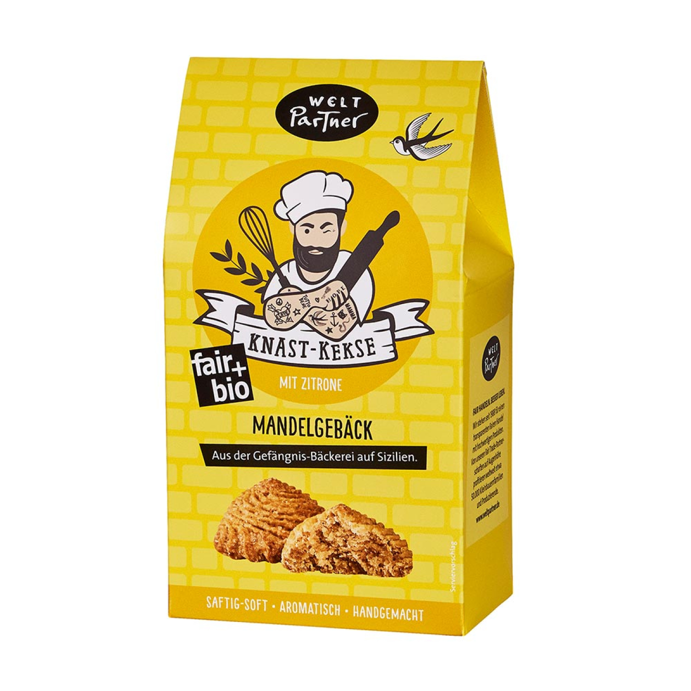 Knast-Kekse - italienisches Mandelgebäck mit sizilianischen Zitronen, bio°, 140g, glutenfrei