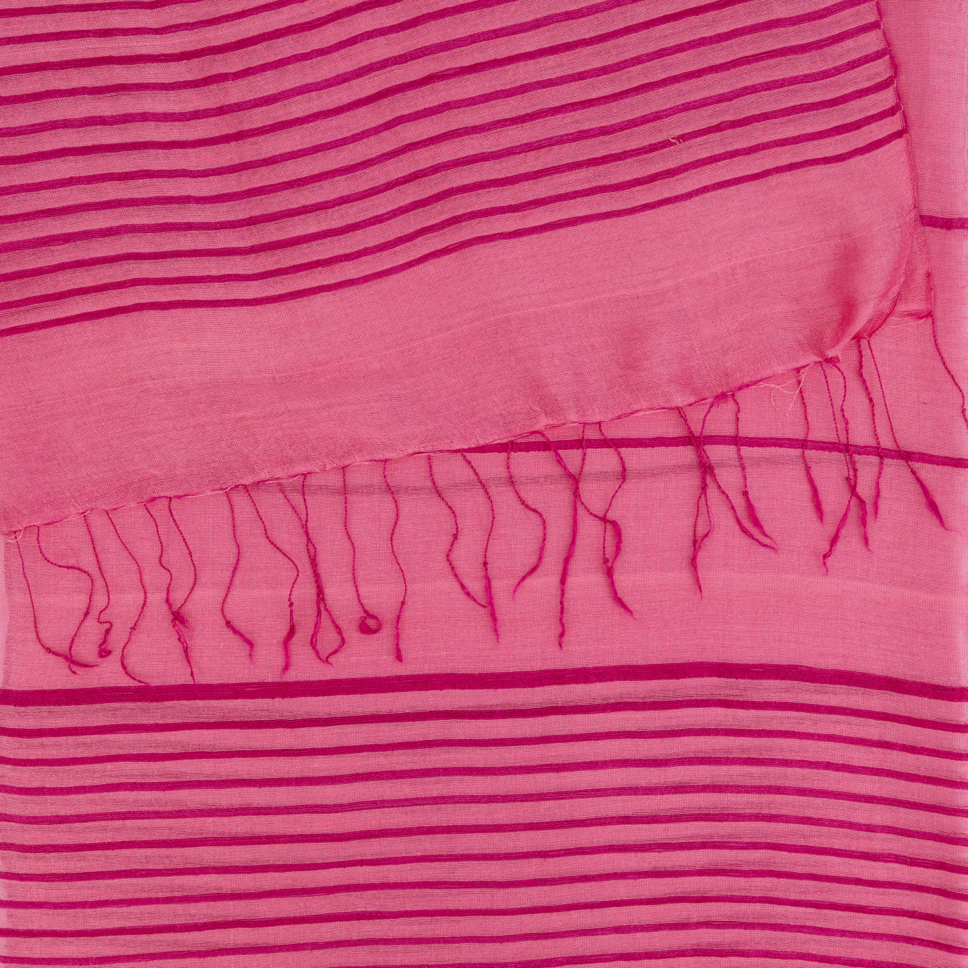 "Lines" Schal aus Viskose und Seide in Pink