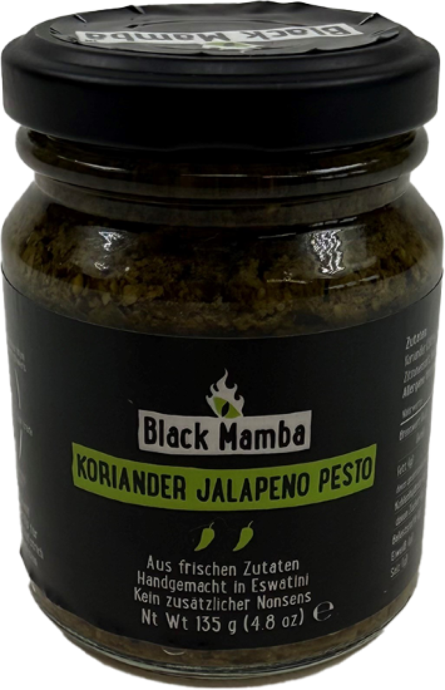 Pesto Koriander Jalapeno, Black Mamba, 135g