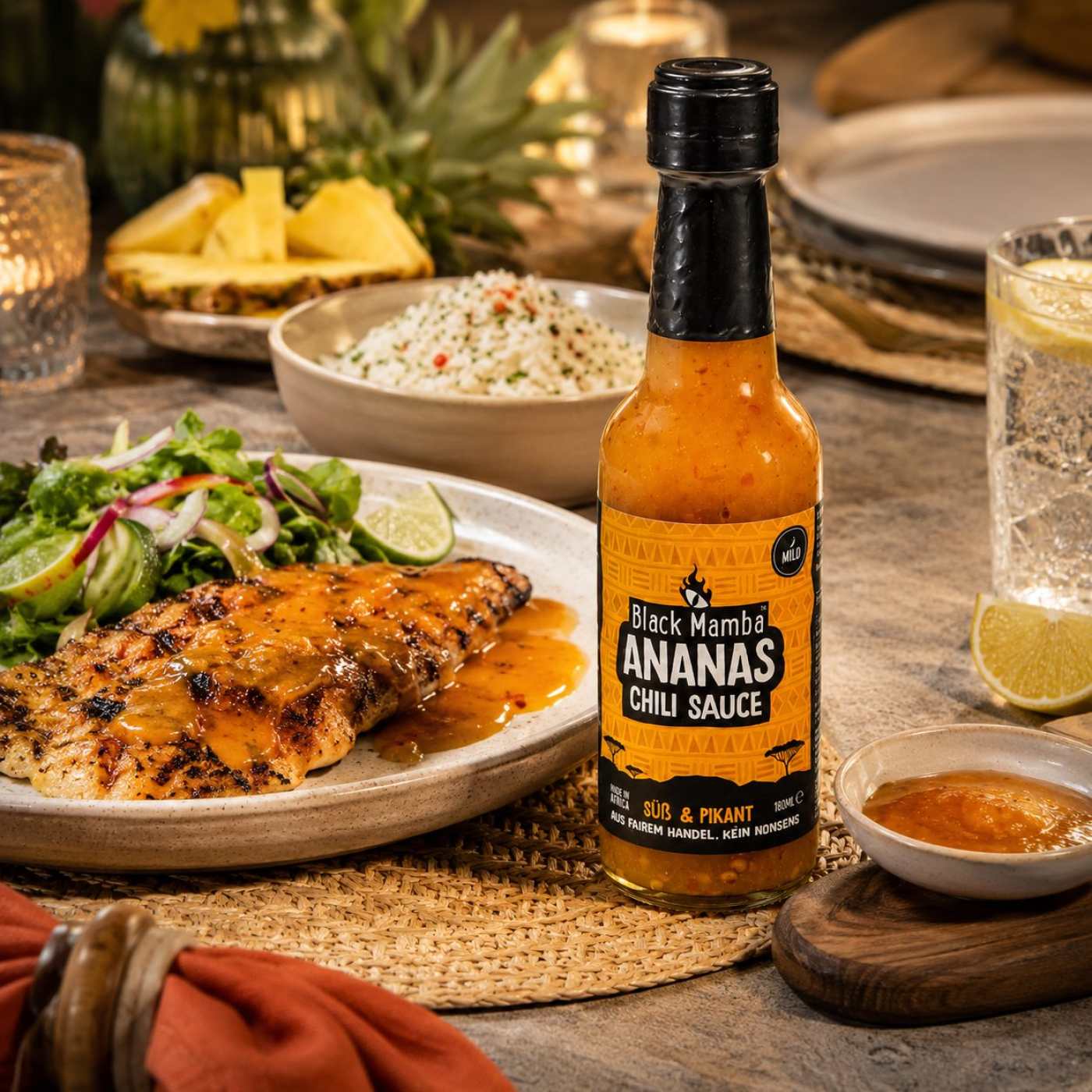 Ananas Chili Sauce, Black Mamba, 180 ml