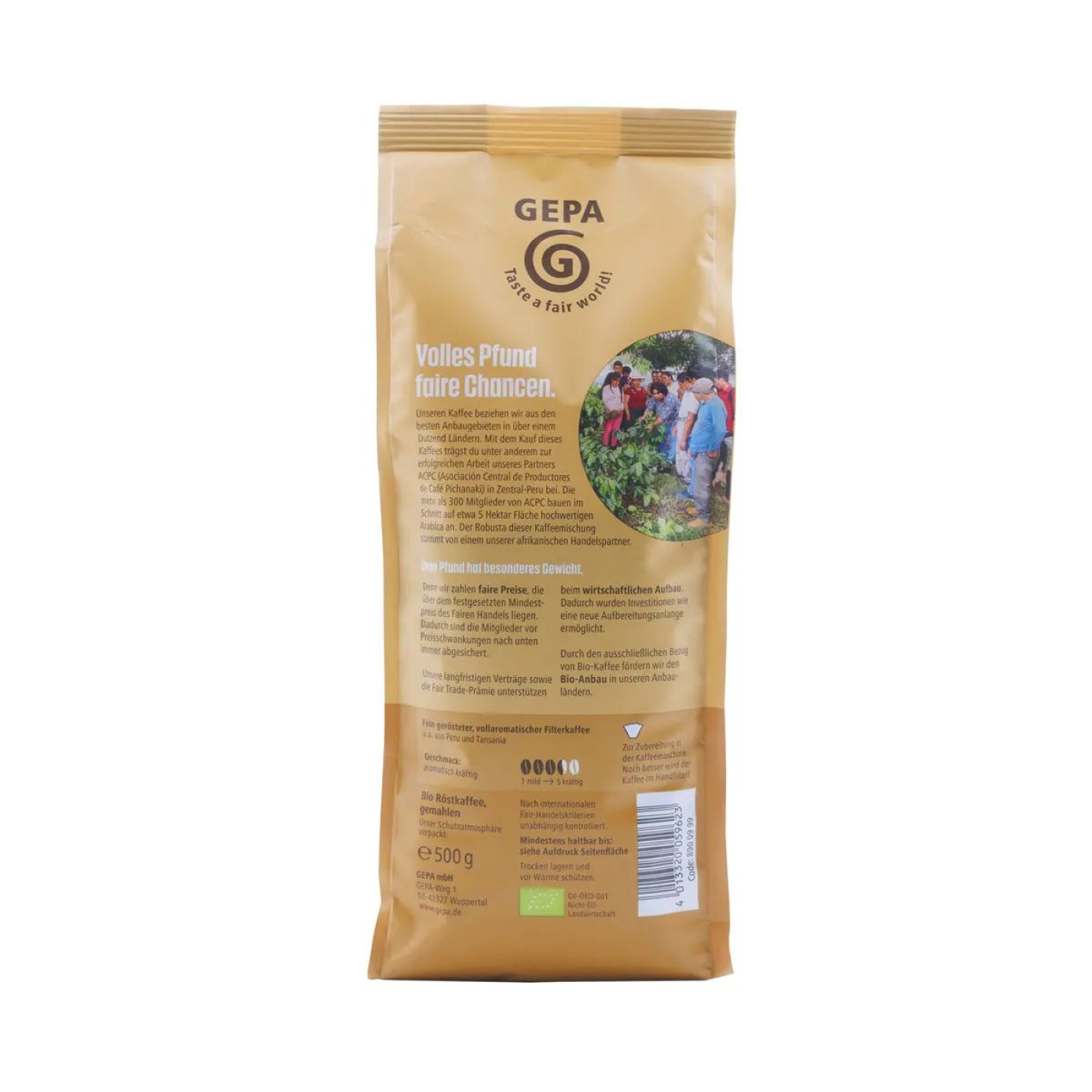 Bio 'Dein Pfund Fairness' Kaffee, gemahlen 500g