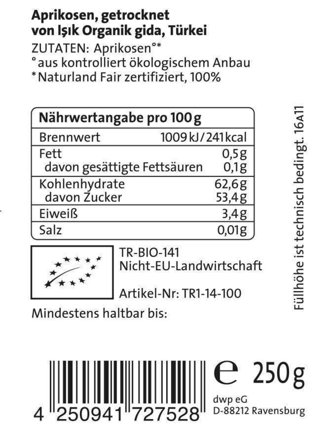 Aprikosen, getrocknet