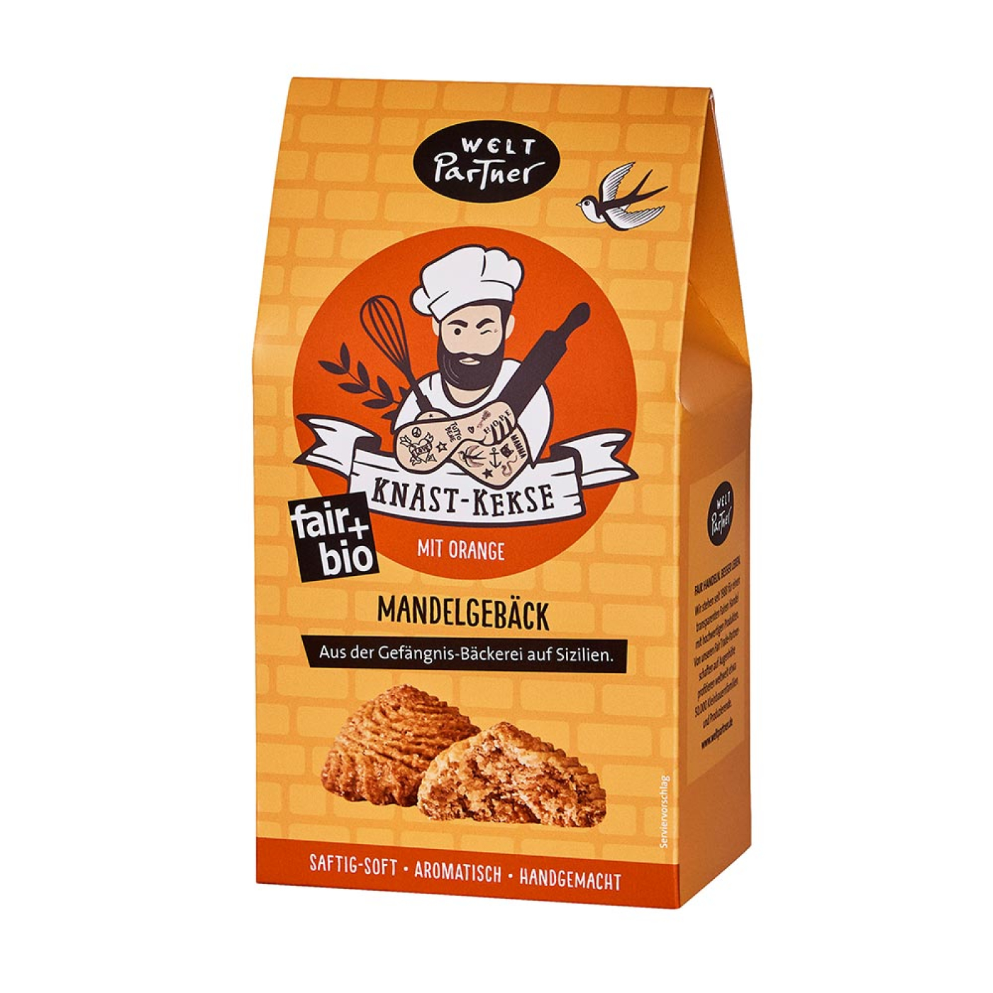 Knast-Kekse - italienisches Mandelgebäck mit sizilianischen Orangen, bio°, 140g, glutenfrei