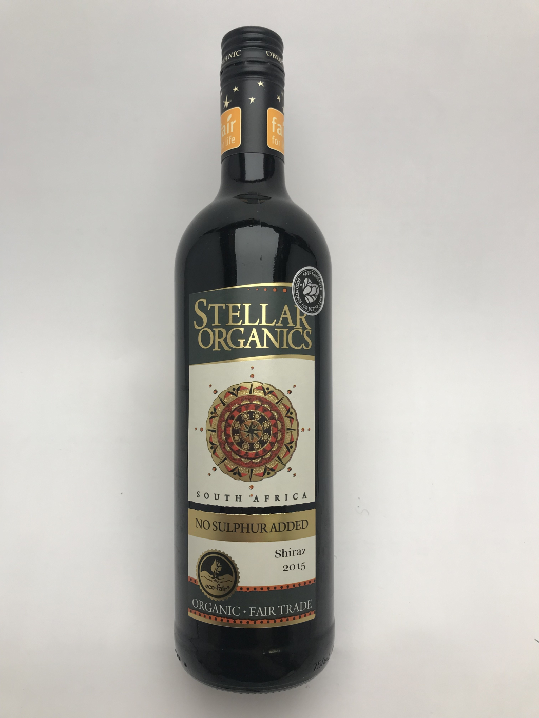 Stellar Organics Shiraz ohne Schwefelzusatz, Bio-Rotwein